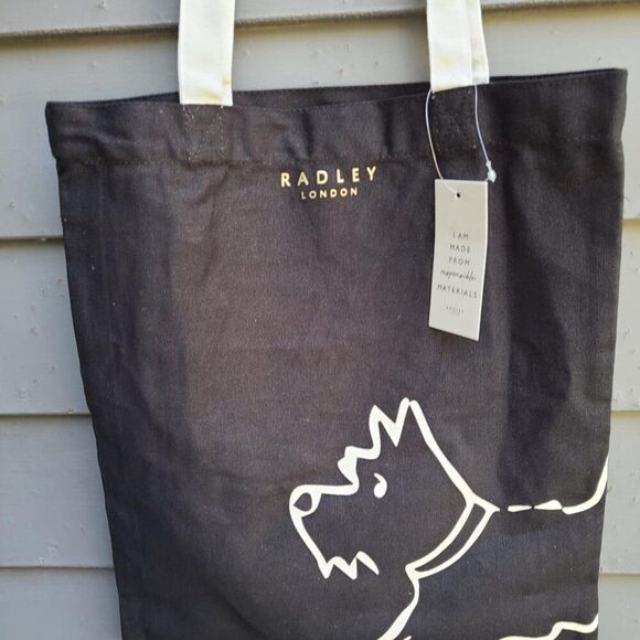 Radley London Scotty Dog Tote Black White NWT! - Picture 6 of 7